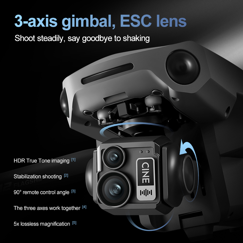 8K 3 Axis Gimbal Brushless 7.2 - Drone Mapping recension och pris