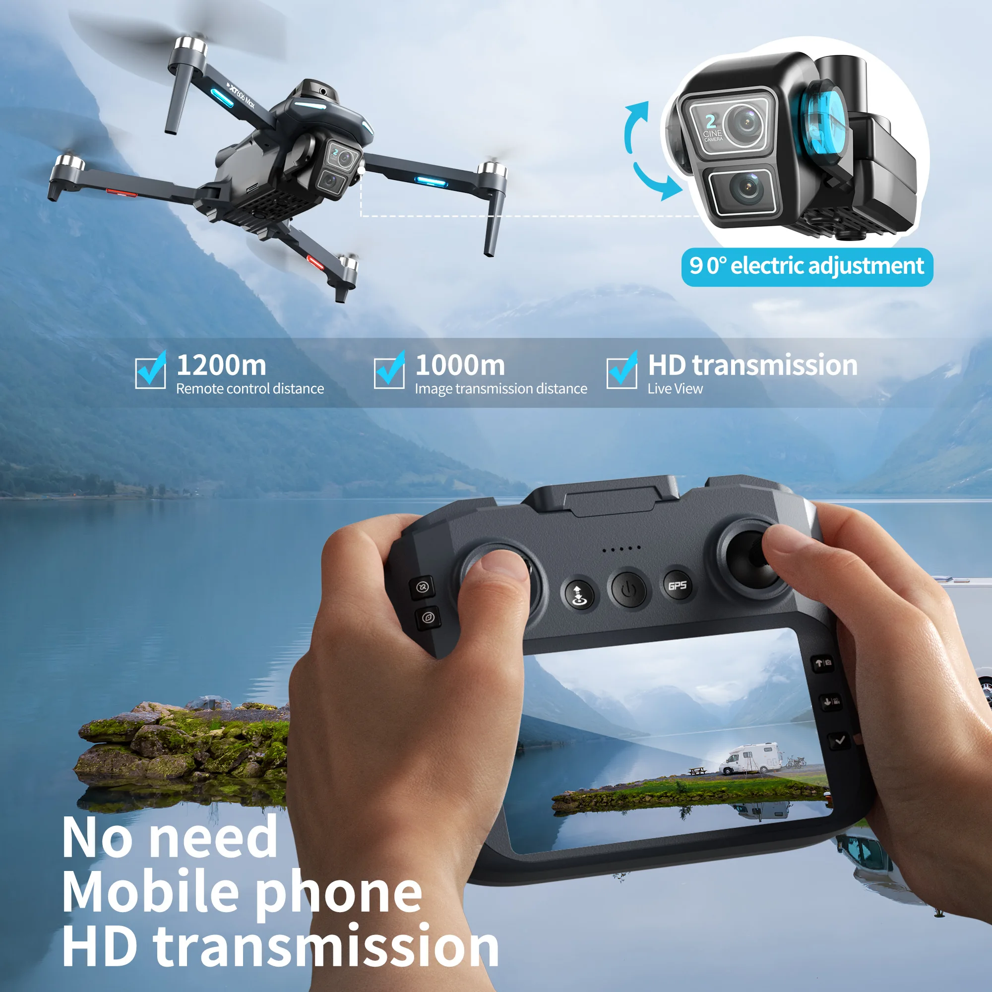 Lenovo XT606 MAX GPS Drone 4k  - Drone Surveying recension och pris