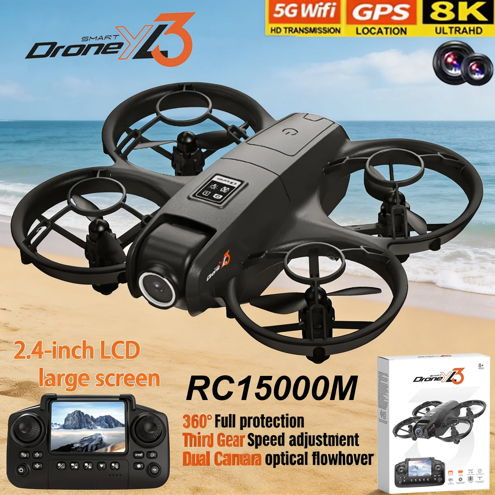 New YL3 RC Drone 8K 1080P Wide - Drone Surveying recension och pris