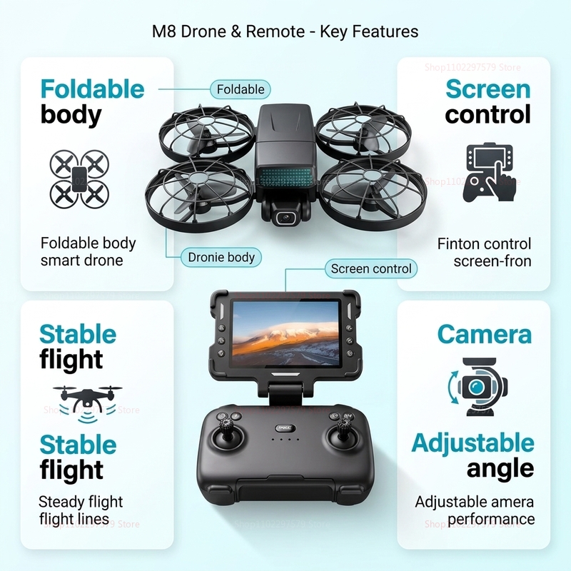 New Drones M8 GPS 8K Professio - Drone Surveying recension och pris